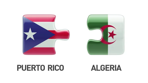 Puerto Rico Algeria  Puzzle Concept — Stock Photo, Image