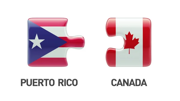 Puerto Rico Canada Puzzle-Konzept — Stockfoto