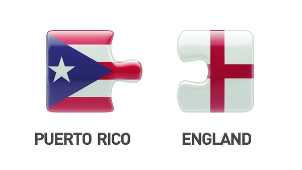 波多黎各英格兰拼图概念 — 图库照片