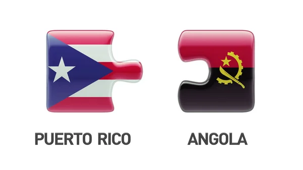 Puerto Rico Angola puzzel Concept — Stockfoto