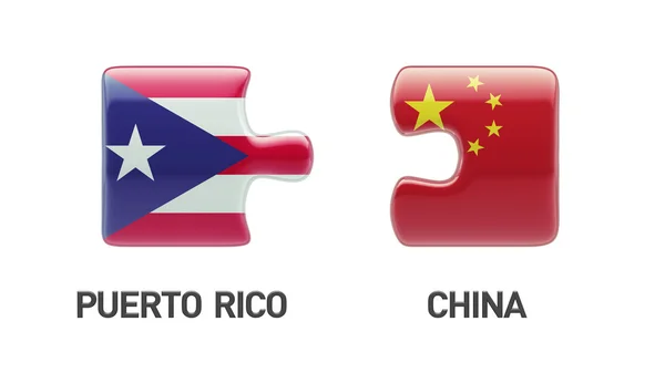 Puerto Rico China puzzel Concept — Stockfoto