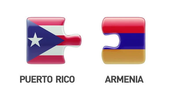 Puerto Rico Armenia logiczne pojęcia — Zdjęcie stockowe