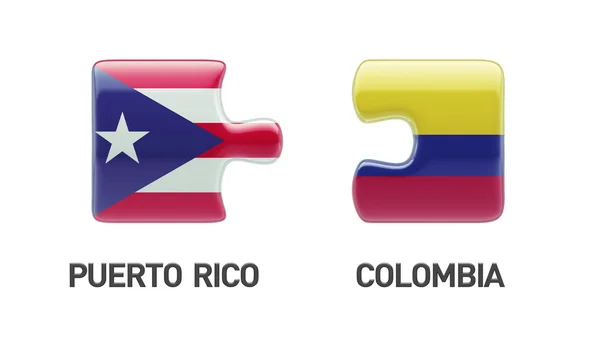 Puerto Rico Colombia  Puzzle Concept — Stock Photo, Image