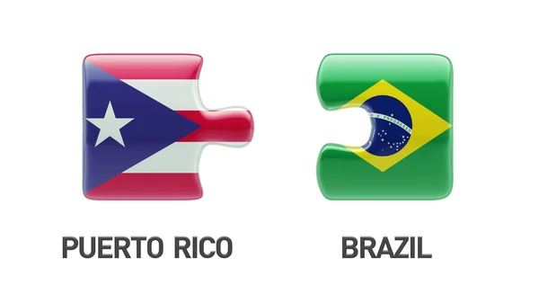 Puerto Rico Brazilië puzzel Concept — Stockfoto