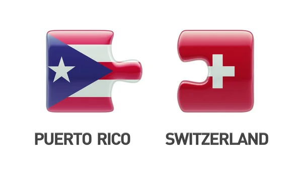 Puerto Rico Zwitserland puzzel Concept — Stockfoto