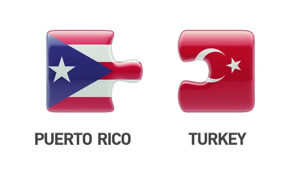 Puerto Rico Turecko Puzzle koncept — Stock fotografie