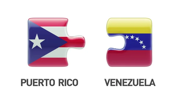 Puerto Rico Venezuela puzzel Concept — Stockfoto