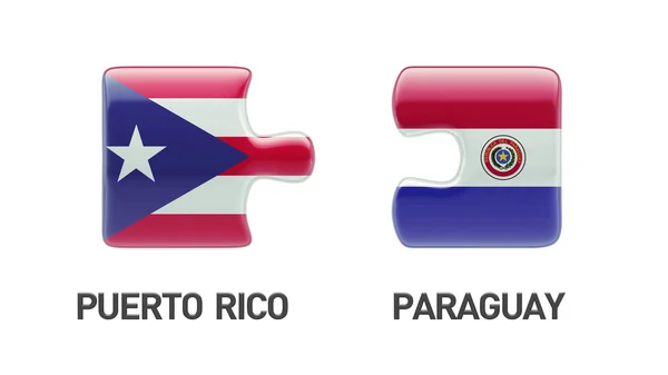 Paraguay Puerto Rico puzzel Concept — Stockfoto