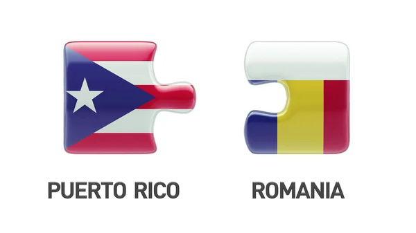 Rumunia Puerto Rico logiczne pojęcia — Zdjęcie stockowe