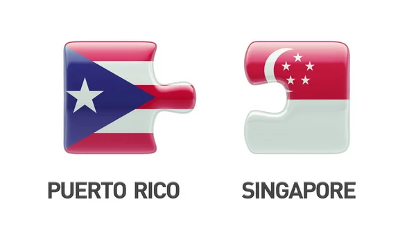 Szingapúr Puerto Rico nehézség koncepció — Stock Fotó