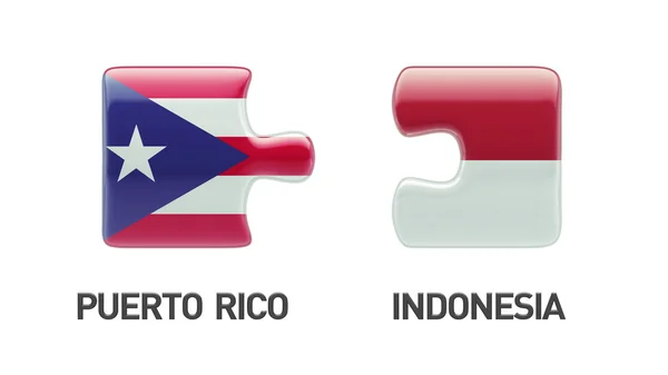 Indonesië Puerto Rico puzzel Concept — Stockfoto