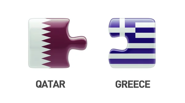 Qatar Griekenland puzzel Concept — Stockfoto