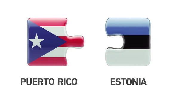 Estonie Porto Rico Puzzle Concept — Photo