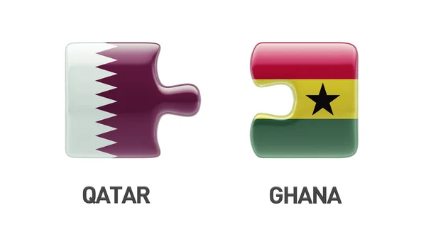 Concetto di Puzzle di Qatar Ghana — Foto Stock