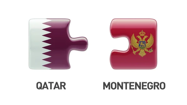 Qatar Montenegro Puzzle Concepto —  Fotos de Stock