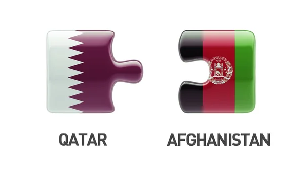 Puzzle de Qatar Afghanistan Concept — Photo