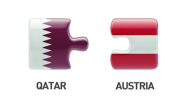 Qatar Oostenrijk puzzel Concept — Stockfoto