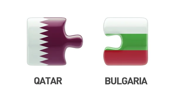 Qatar Bulgarie Puzzle Concept — Photo