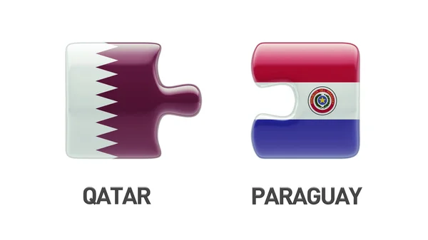 Paraguay Qatar Puzzle-Konzept — Stockfoto