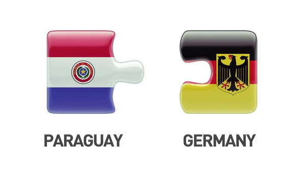 Paraguay Germany  Puzzle Concept — Stock Photo, Image