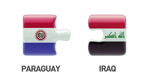 Paraguay Iraq  Puzzle Concept — Stock Photo, Image