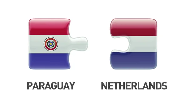 パラグアイ オランダ パズル コンセプト — ストック写真