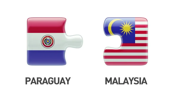 Paraguay Malesia Puzzle Concept — Foto Stock