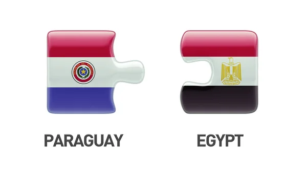 Paraguay Egypt Puzzle koncept — Stock fotografie