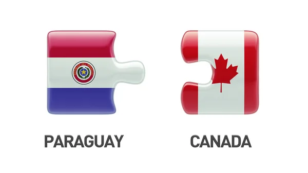 巴拉圭加拿大拼图概念 — 图库照片