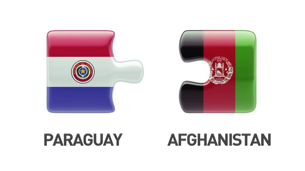 Paraguay Afghanistan Puzzle-Konzept — Stockfoto