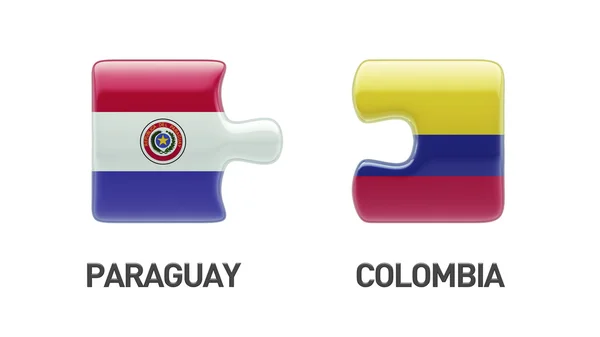 Paraguay Columbia Puzzle Concept — стоковое фото