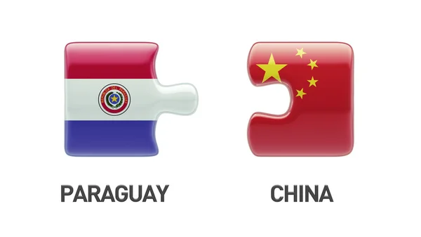 Paraguay Cina Puzzle Concept — Foto Stock