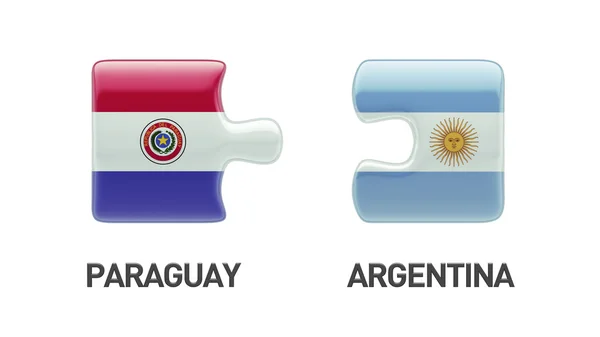 Puzzle-Konzept für Paraguay Argentinien — Stockfoto