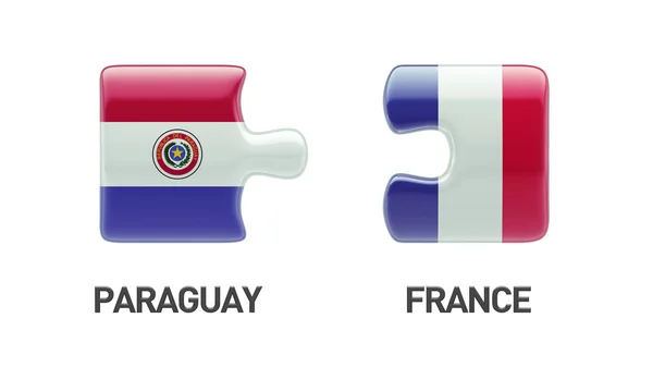 Paraguay France Puzzle Concept — Photo