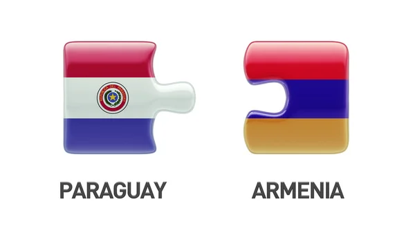 パラグアイ アルメニア パズル コンセプト — ストック写真
