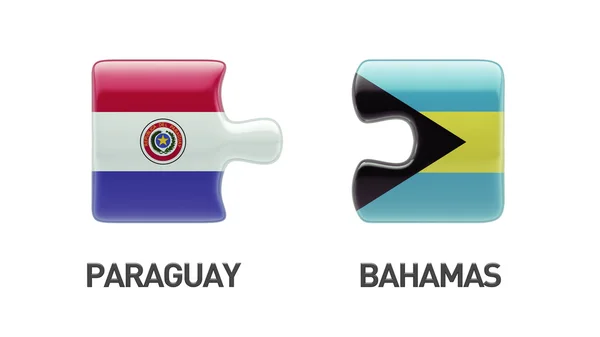 巴拉圭巴哈马拼图概念 — 图库照片