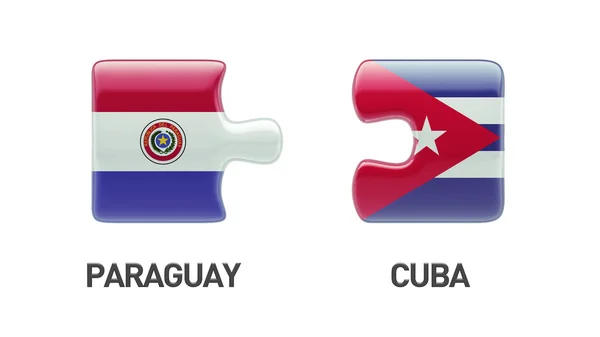 Paraguay Cuba  Puzzle Concept — Stock Photo, Image