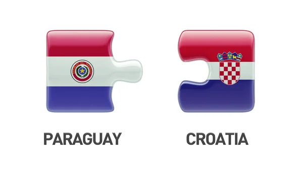 Paraguay Horvátország nehézség koncepció — Stock Fotó