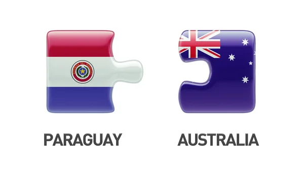 Paraguai Austrália Puzzle Concept — Fotografia de Stock