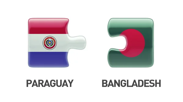 Paraguay Bangladesh Puzzle-Konzept — Stockfoto