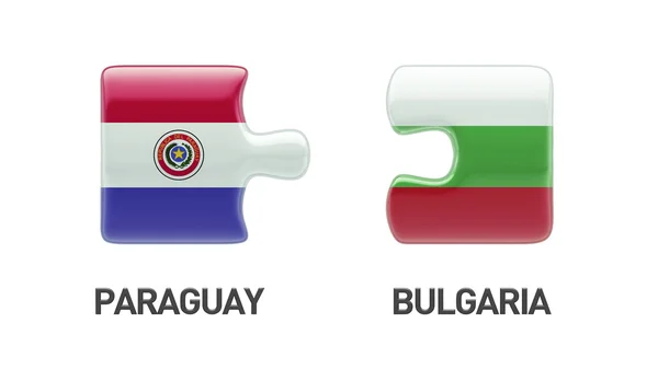 Concetto di Puzzle di Bulgaria Paraguay — Foto Stock