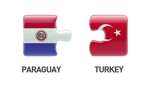 Paraguay Turkey  Puzzle Concept — Stock Photo, Image