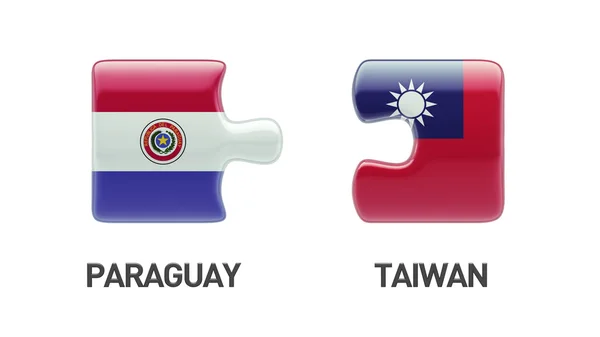 Paraguay Taiwán Puzzle Concepto — Foto de Stock