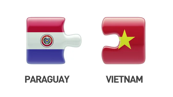 Paraguay Vietnam Puzzle Concepto — Foto de Stock