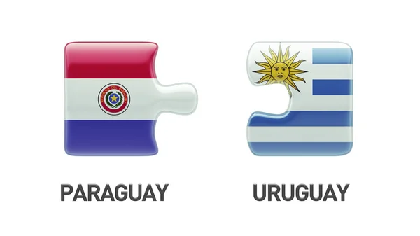 Paraguay Uruguay puzzel Concept — Stockfoto