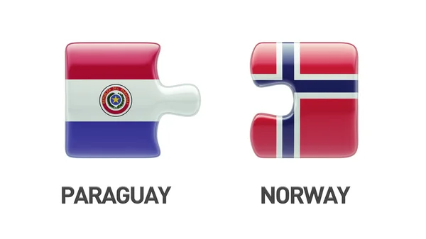 Paraguay Norvège Puzzle Concept — Photo