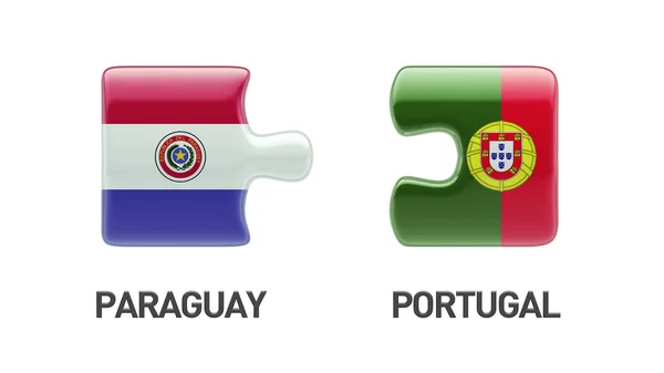 파라과이 포르투갈 퍼즐 개념 — 스톡 사진