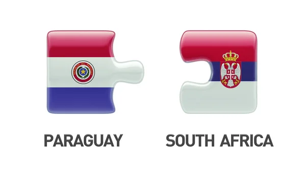 Serbia Paraguay  Puzzle Concept — Stock Photo, Image