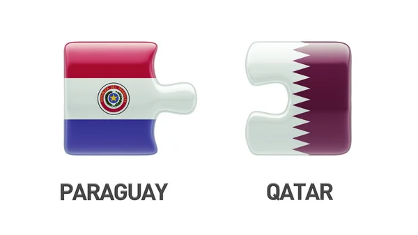 巴拉圭卡塔尔拼图概念 — 图库照片