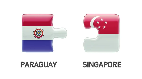 新加坡巴拉圭拼图概念 — 图库照片